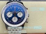 Swiss Breitling Navitimer BLS B01 Chronograph Watch 43mm Ss Blue-White Dial